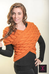 Knitting Pattern - Handknit designer Sweater Vest Wrap PDF Pattern